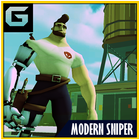 Moderner Abdeckungsscharfschütze Shooter 2018 Zeichen