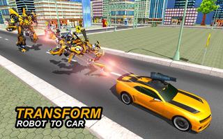 Us Police Robot Car Transform Flying Car Robot ảnh chụp màn hình 1