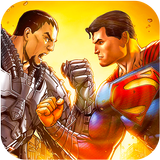Superhero Flying Robot Futuristic City Hero Battle أيقونة
