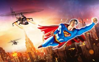 Superhero Flying Robot Futuristic City Hero Battle ảnh chụp màn hình 1