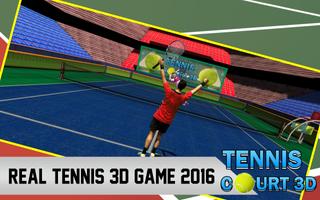 Tennis Court 3d poster