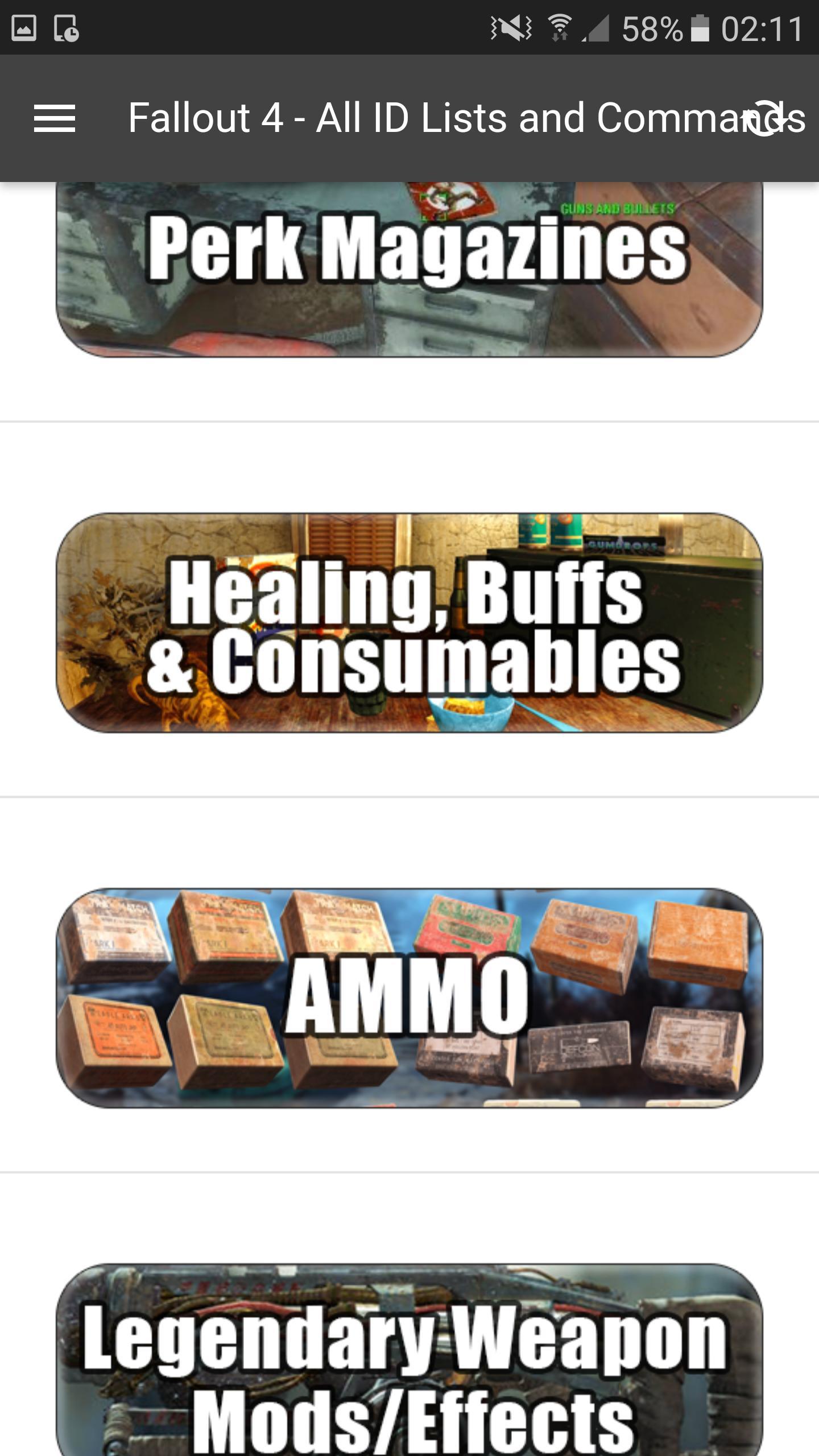 Id And Commands For Fallout 4 For Android Apk Download