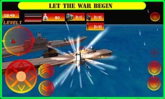 Navy Battleship Gunship Attack Affiche