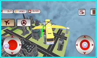 Flying School Bus Simulator syot layar 2
