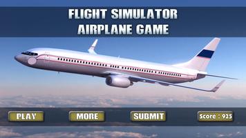 Flight Simulator Airplane Game Affiche