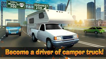 Camper Van Simulator - Park Caravan Truck Affiche