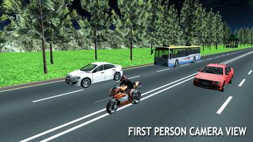 Traffic Moto highway Rider Affiche