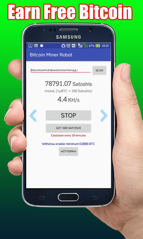 Mobile bitcoin miner