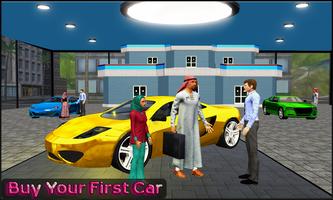 Virtual Family Arabic Girl Driving Adventure Sim Affiche