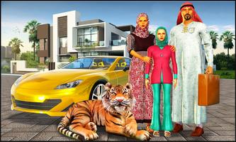 Virtual Family Arabic Girl Driving Adventure Sim capture d'écran 1