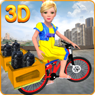 Garbage Bicycle Kids Rider 3D ไอคอน