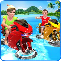 download Kids Water Surfing Bike Racing APK