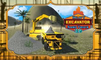 Heavy Excavator Sand Truck 3D imagem de tela 3