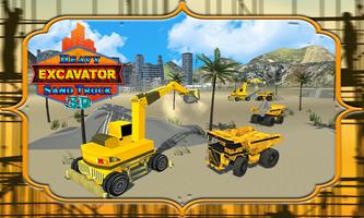 Heavy Excavator Sand Truck 3D captura de pantalla 1