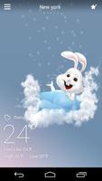 Mr Rabbit GO Weather Theme capture d'écran 1
