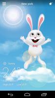 Mr Rabbit GO Weather Theme capture d'écran 2