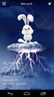 Mr Rabbit GO Weather Theme capture d'écran 3