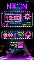 Neon GO Weather Widget Theme Affiche