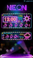 Neon GO Weather Widget Theme capture d'écran 1