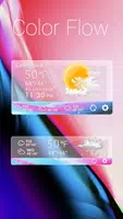 Color Flow GO Weather Widget T captura de pantalla 1