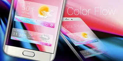 Color Flow GO Weather Widget T captura de pantalla 2