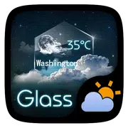 Glass GO Weather Widget Theme