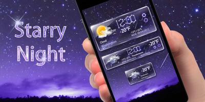 Starry Night GO Weather Widget скриншот 2