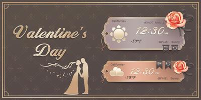 Valentine's Day GO Weather Wid 스크린샷 2