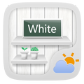 White GO Weather Widget Theme