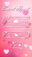 Sweet Heart GO Weather Widget Cartaz