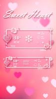 Sweet Heart GO Weather Widget imagem de tela 1