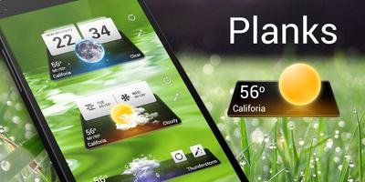 Planks GO Weather Widget Theme स्क्रीनशॉट 2