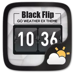 Скачать Black Flip GO Weather Widget APK