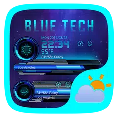 Bule Tech Weather Widget Theme APK download