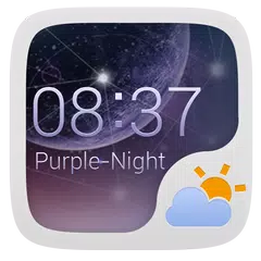 Скачать PURPLENIGHT THEME GO WEATHEREX APK