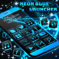 Neon Blue Launcher-poster