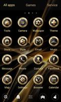 Black Gold GO Launcher Theme syot layar 1