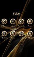 Black Gold GO Launcher Theme syot layar 2