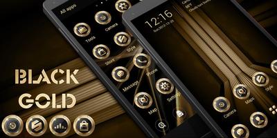 Black Gold GO Launcher Theme syot layar 3