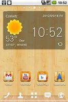 Free Wood Theme Go Launcher EX ポスター