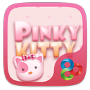 Pinky Kitty Go Launcher Theme APK