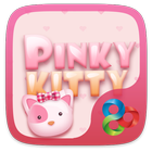 Pinky Kitty Go Launcher Theme आइकन