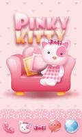 Pinky Kitty Go Launcher Theme Affiche