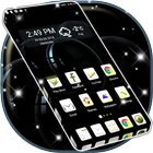 Matte Black Theme for Samsung/Huawei icône
