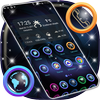 HD Dark Blue Launcher Theme أيقونة