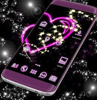 Neon Pink Bling Launcher Affiche