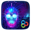 Neon Skull Launcher Theme