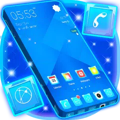 Descargar APK de Tema Glossy Blue Launcher