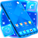 Glossy Blue Launcher Theme aplikacja