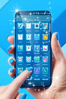 Glossy Blue Launcher Theme ảnh chụp màn hình 1